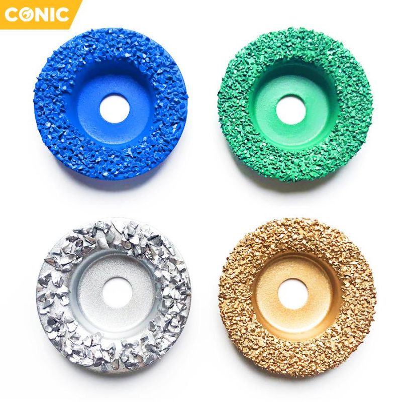 50mm Curved Brazed Tungsten Carbide Grinding Wheel Abrasive Disc with Carbide Brazed