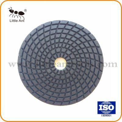 4&quot; Diamond Polishing Pads 50# Flexible Marble Granite Concrete Stone Wet Dry Resin Bond Grinding Floor Disc Set