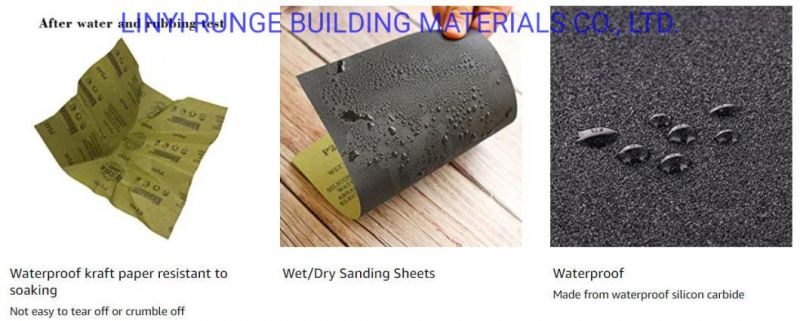 9 X 11" Silicon Carbide Wet/Dry Abrasive Sanding Sheets Sandpaper for Automotive Polishing and Jewelry Polishing