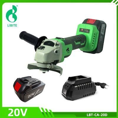 20V Li-ion Battery Cordless Brushless Rich-Inclusive Angle Grinder