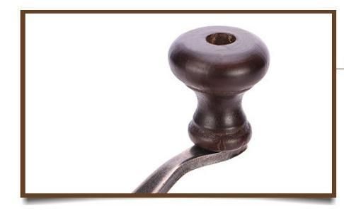 Vintage Beech Hand-Cranked Coffee Grinder