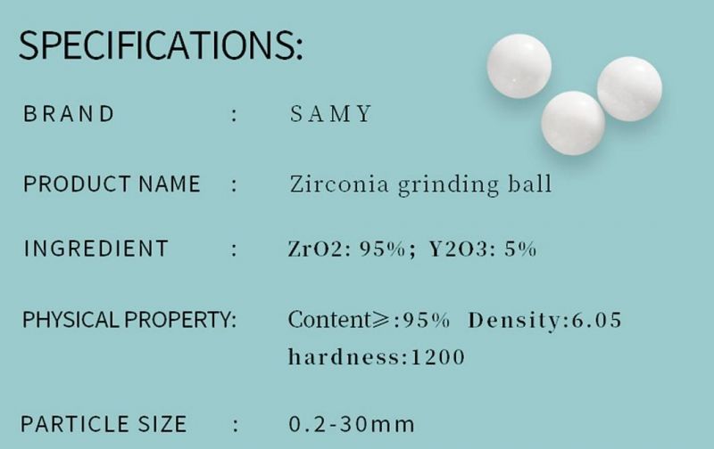 15mm Zirconia Ball for Laboratory Grinding Ball Mill