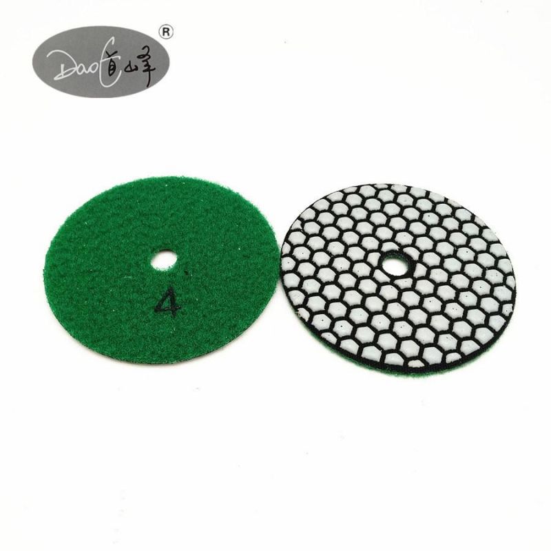 Daofeng 3inch 80mm Granite Dry Polishing Pads for Quartz (hexagon)