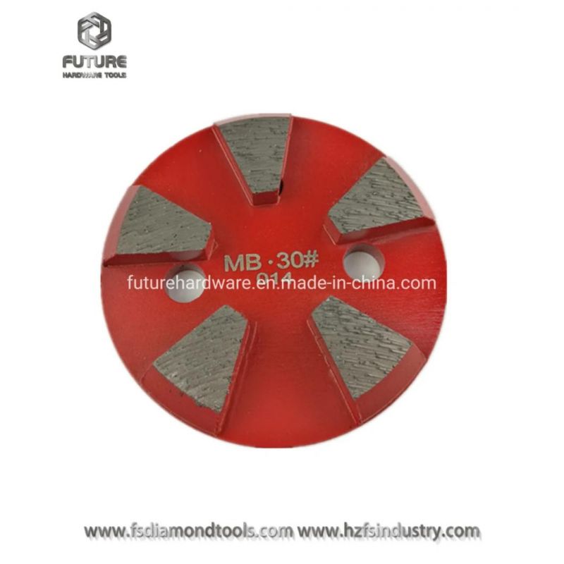 Stone Polishing Abrasive Metal Bond Diamond Trapezoid Concrete Grinding Pad Double Bar 2 Segment