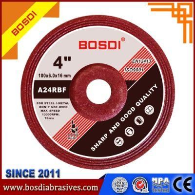 4&quot; Inch Red/Black Depressed Center Grinding Wheel for Metal and Inox