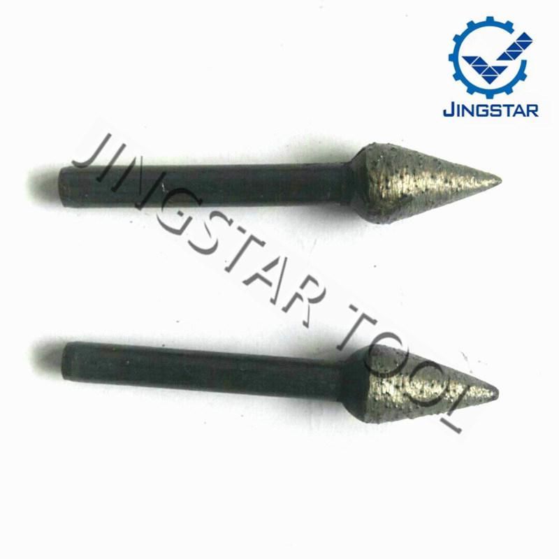 Shank 6mm Diamond Grinding Head Bullet Type Pointed Grinding Head Various Stone Lettering Engraving