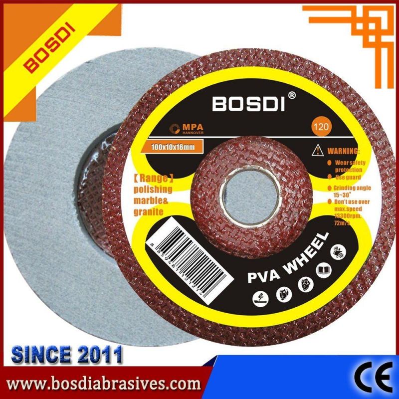4" Inch 100X10X16mm PVA Spongy Polishing Wheel for Marble and Granite