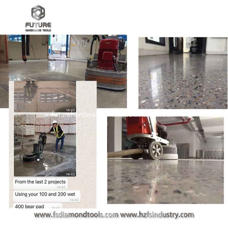 Resin Diamond Concrete Stone Floor Polish Tool, Wet & Dry Polish Pad