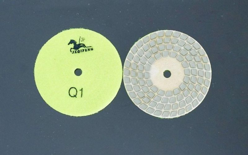 Qifeng 4′ ′ Four Steps Diamond Dry Polishing Pads for Nature Stones