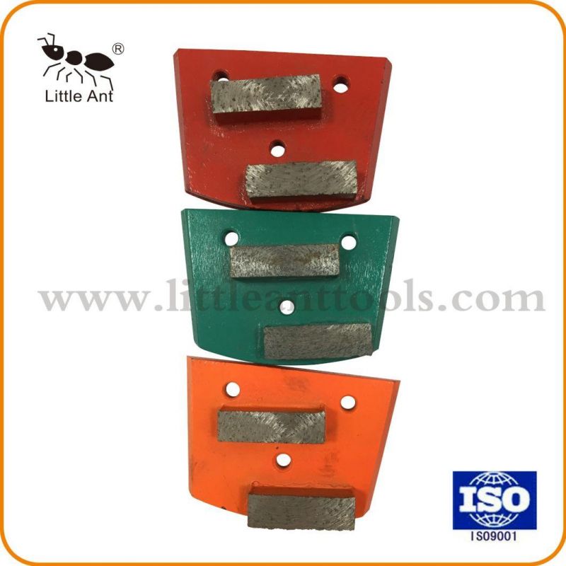 Trapezoid Diamond Concrete Grinding Plate with Three Hole