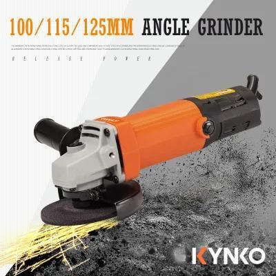 720W/100mm Kynko Electric Angle Grinder with Back Switch for Grinding Cutting (KD02)