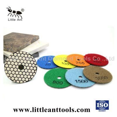 3 Inch 4 Inch 5 Inch 7 Inch Dry Diamond Polishing Pads (Velcro +diamond)