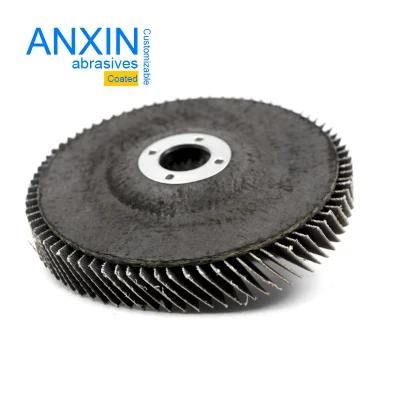 60&ordm; Flexible Flap Disc with Fiberglass Backing Pad for Metal Polishing