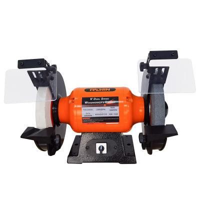 Hot Sale Low Speed 240V 200mm Bench Grinder with Magnifier for DIY