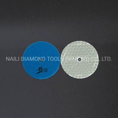 4&prime; &prime; Seven Steps Diamond Resin Dry Dream Polishing Pad for Marble/ Granite