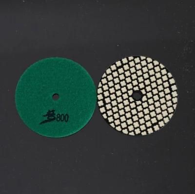 Factory Qifeng Manufacturer Power Tool 7 Steps 3 Inch/4 Inch Flower-Shaped Dry Polishing Pads for Marble/ Granite
