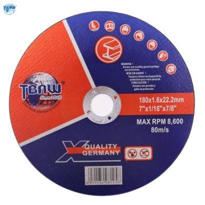 China Factory Hot Sale 180X1.6X22mm Cutting Wheel T41 Freehand Cut-off Wheels Extra-Thin Disco De Corte