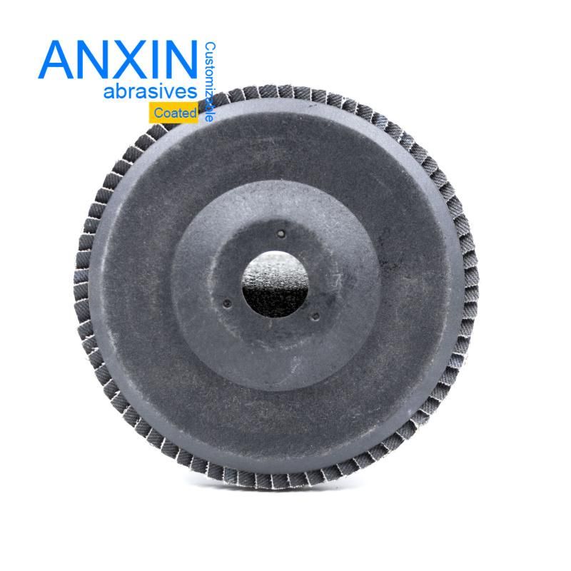 Calcined Aluminium Oxide Flap Disc Black Nylon Backing Stainless Steel and Metal Grinding