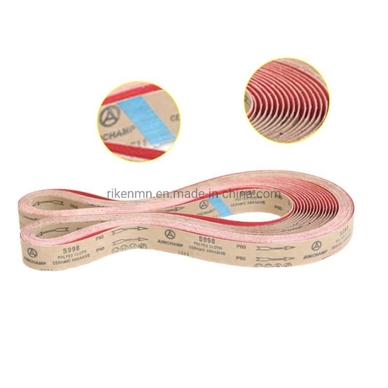 30 Pack 1 X 30 Inch Ceramic Sanding Paper Cloth Abrsive Belt Roll for Diamond