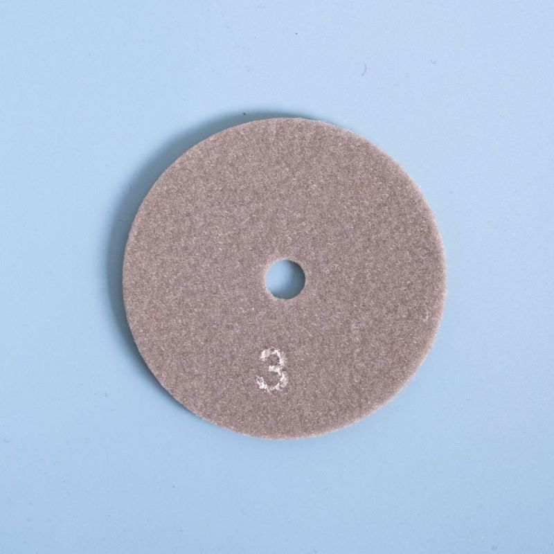 Qifeng 3 Step Wet Flexible Diamond Polishing Pad for Marble/Concrete Polishing