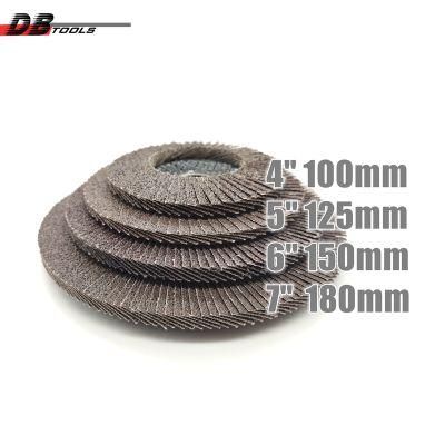 6 Inch 150mm Emery Grinding Pad Flap Disc Wheel Sanding Disc 22mm Arbor Heated Alumina for Metal Grinding Derusting