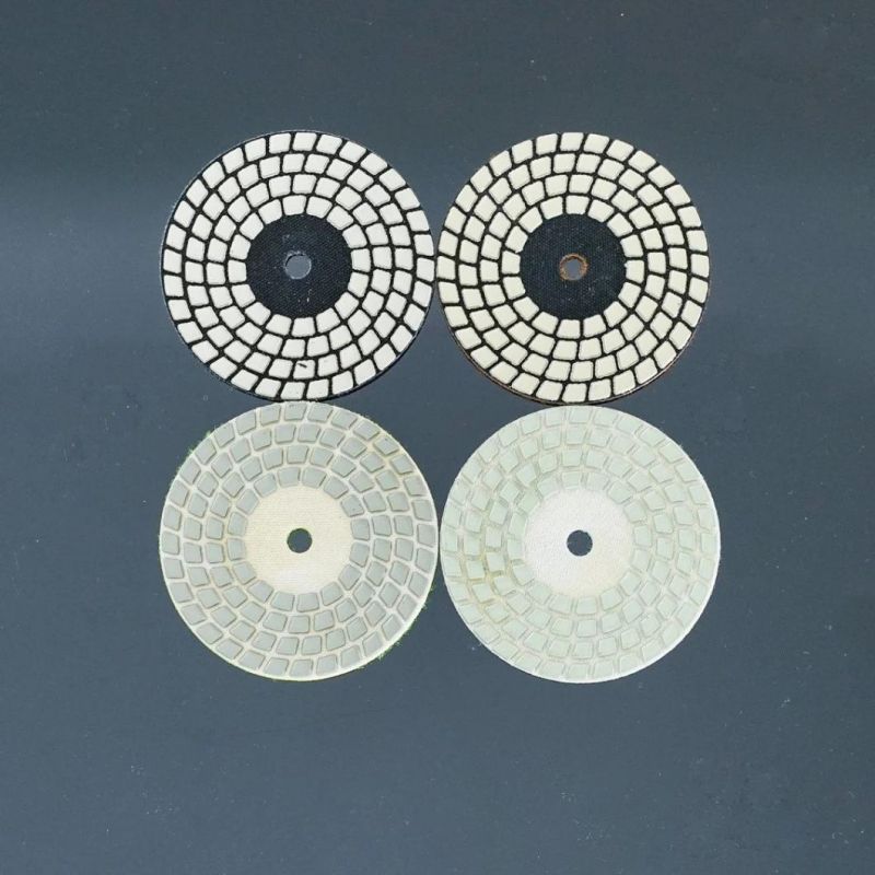 Top Qifeng 80/100mm 4 Steps Diamond Resin Polishing Pad for Granite/Marble