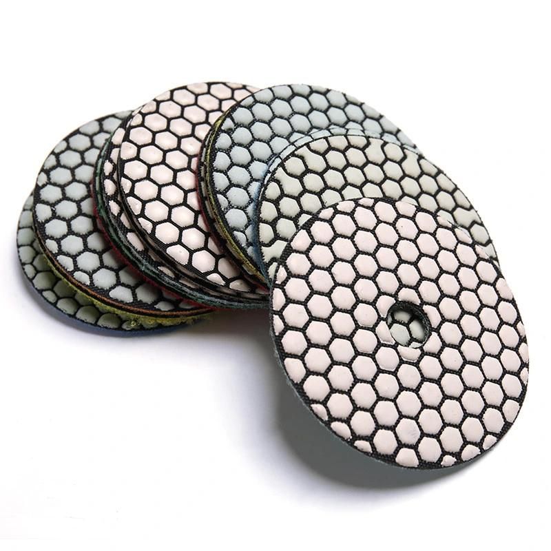 100mm Diamond Dry Polishing Pads Flexible Grinding Disc Marble Dry Diamond Polishing Pad for Granite Marble Stone