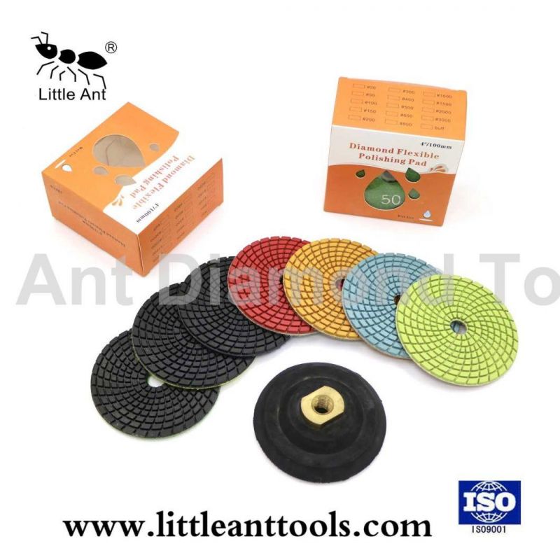 4 Inch Spiral Diamond Wet Polishing Pad for Marble
