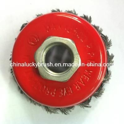 3&quot; 5/8&quot;-11 Thread Steel Wire Knot Cup Brush (YY-383)