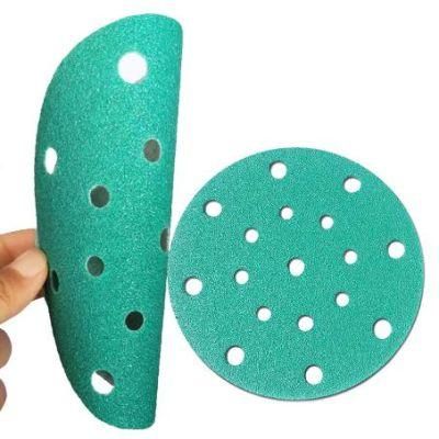 6inch 150mm Green Coated Polyester Film Base Waterproof Abrasive Paper Sanding Disc for Automotive