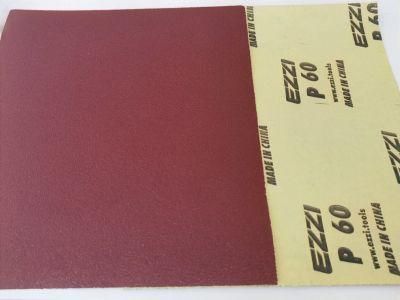 230*280mm Red Waterproof Abrasive Paper Sheet-Yellow Latex Backing Sandpaper Sheets