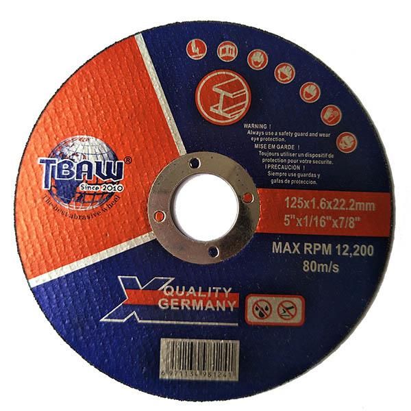 5inch Cutting Wheel Abrasive Cut off Disc 125*1.6*22mm China Supplier