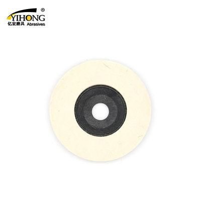 Wear-Resistance White Wool Felt Flap Disc with Wholesale Price for Metals Glass Marble Grinding
