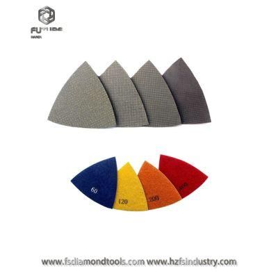 Granite Corner Hook Loop Diamond Triangle Dry Polishing Pad