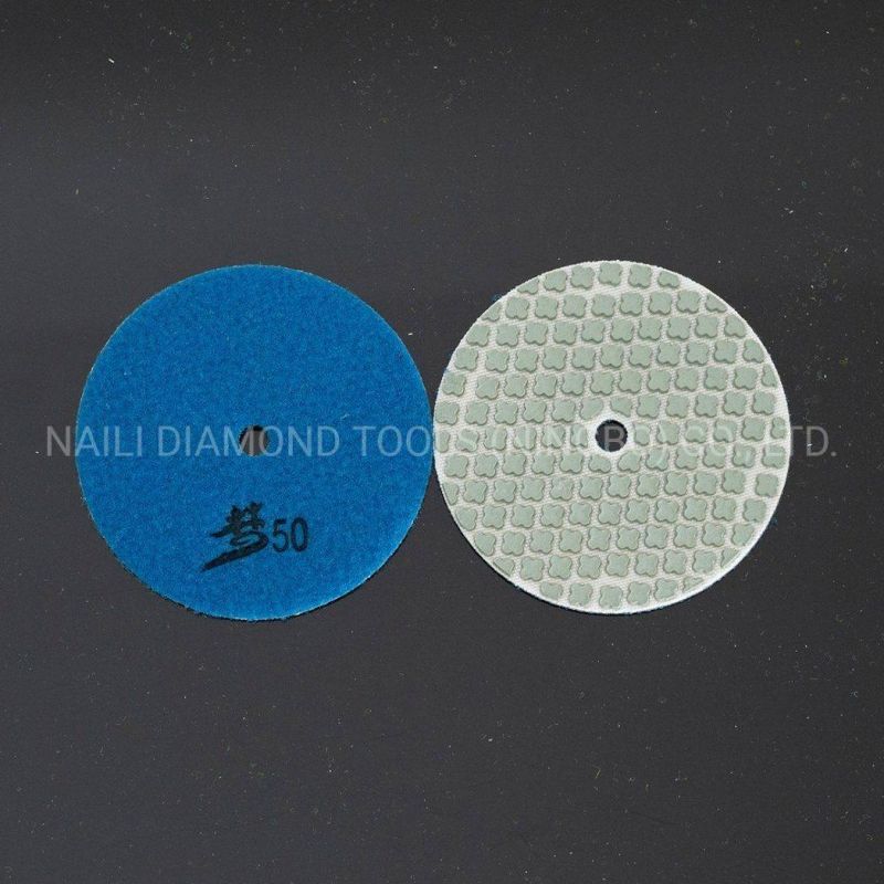 Qifeng Manufacturer Power Tools 7 Steps Diamond Resin Dry Polishing Pads for Stone Marble Granite Grinding
