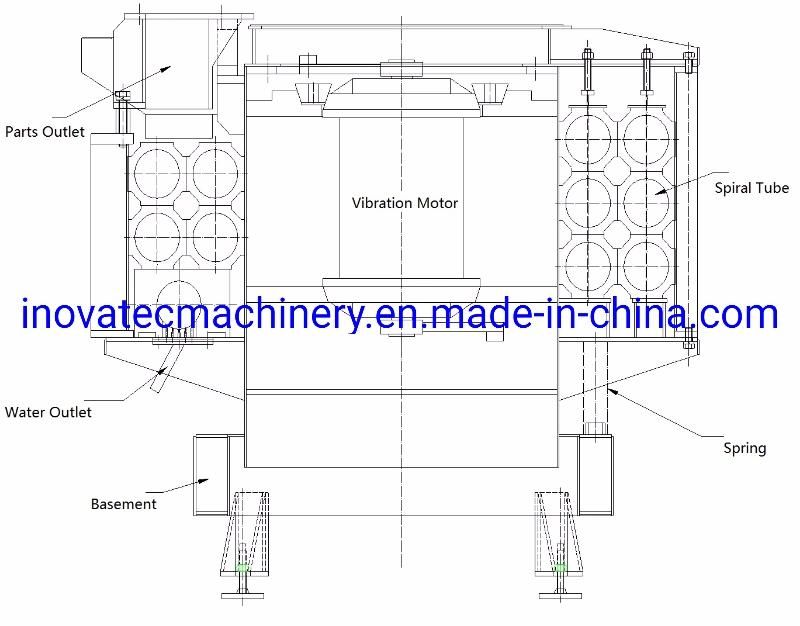 Magnetic Parts Deburring and Polishing Spiral Tube Vibratory Finishing Machine Cws170