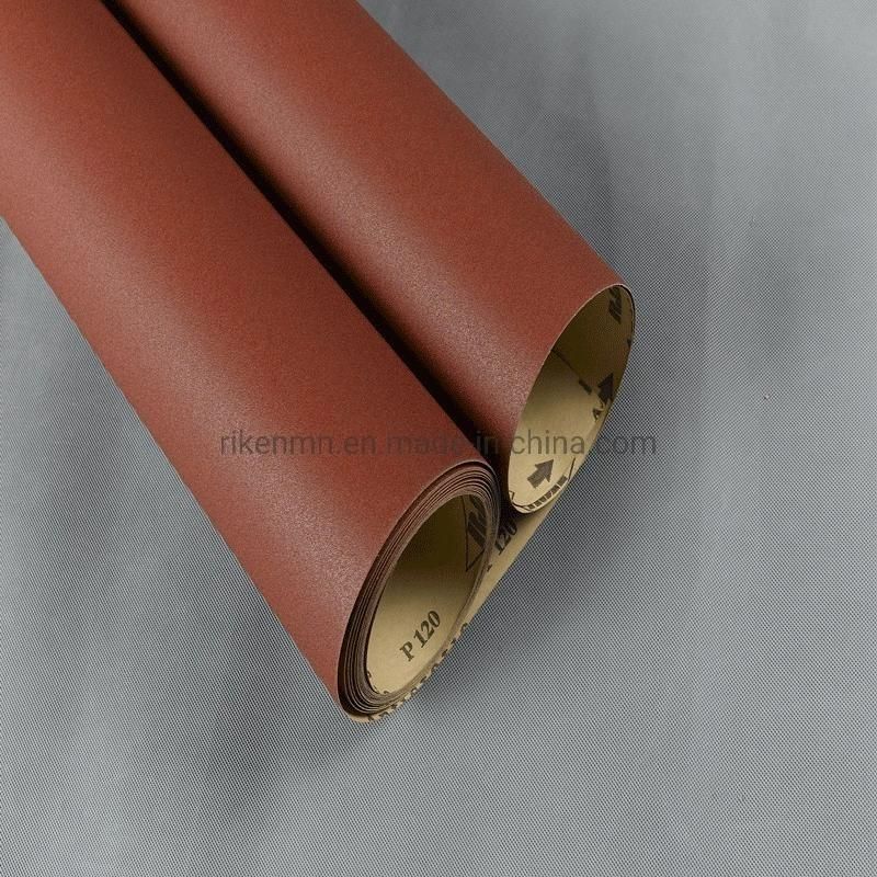 Aluminum Oxide Latex Waterproof Sandpaper Abrasive Sand Paper Roll for Textile, and Metal