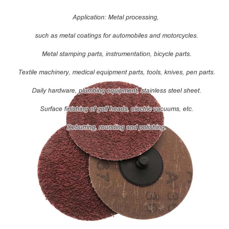 3" 75mm Quick Change Roll Lock Red Surface Conditioning Sanding Disc