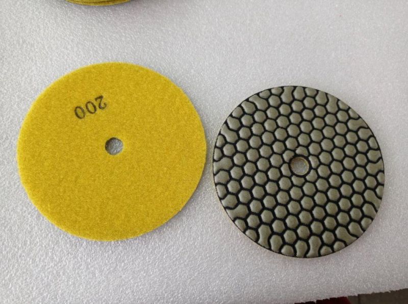 4" Diamond Resin Granite Marble Ceramic Honeycomb Floor Polishing Pad for Buffing