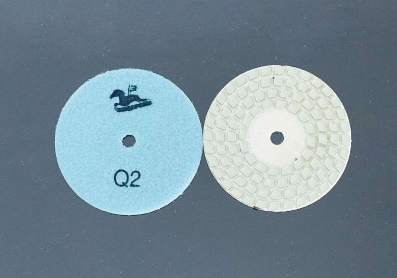 Qifeng Power Tool 4-Step 80mm Abrasive Tools Dry Polishing Pads for Granite/ Marble