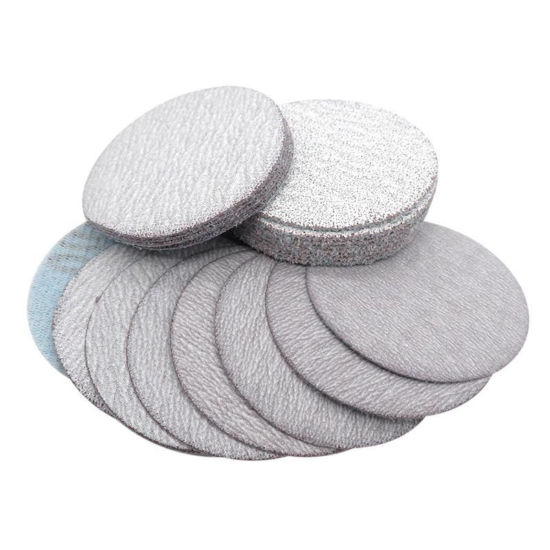 Korea White 5 Inch 12 Inch 50mm Back Velvet White Sandpaper Brushed Sheet Self-Adhesive Disc Sandpaper Polished Flocked Sandpaper Sheet Sp9011