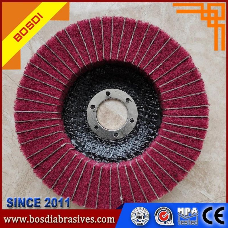 High Quality Non Woven Aluminium Oxide Flap Wheel for Polishing Steel