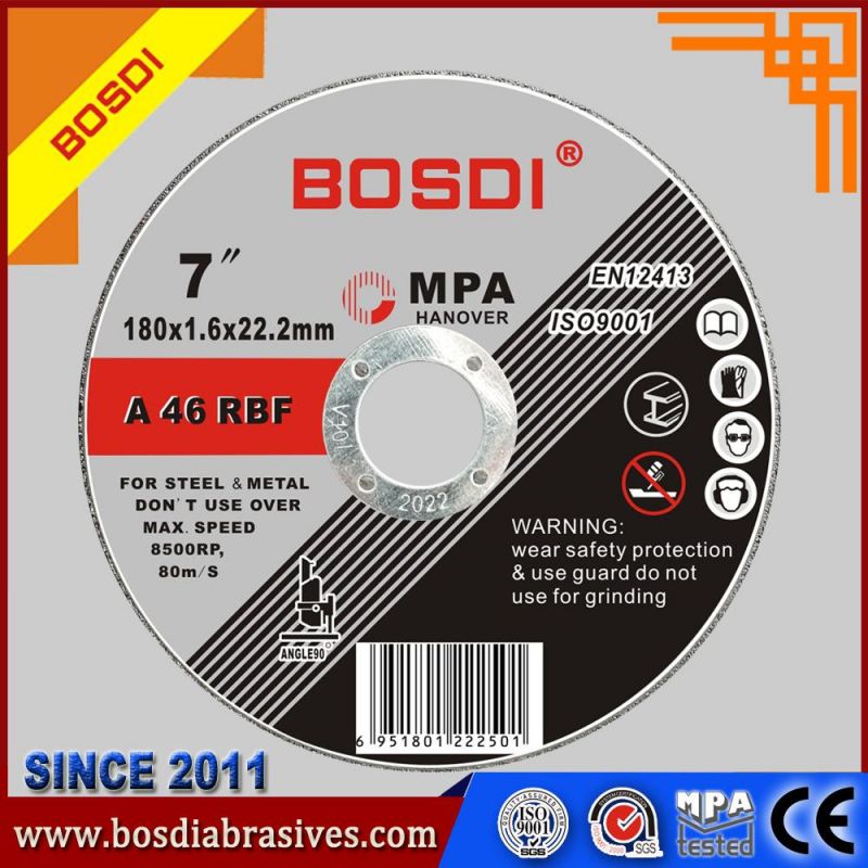 High Quality 230X3X22mm Sharp Cutting Disc, Resin Abrasive Metal Cutting