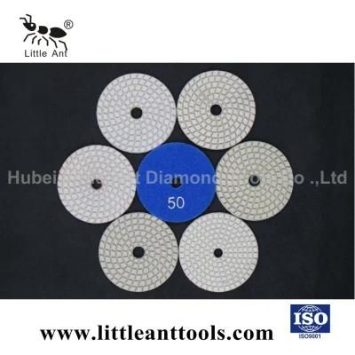 4-Inch White Wet Resin Terrazzo Stone Diamond Polishing Pads
