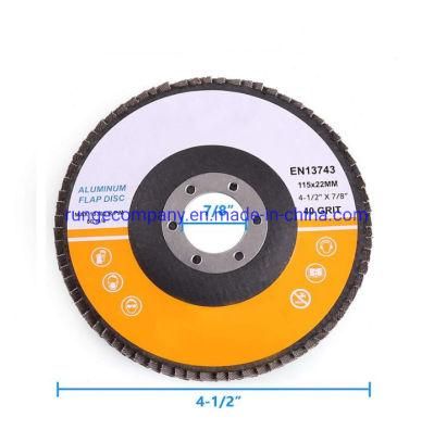 Power Tool 4 1/2&quot; Flap Disc T29 Aluminum Oxide Angle Grinder Sanding Disc (40-120 Grit) , Abrasive Grinding Wheel