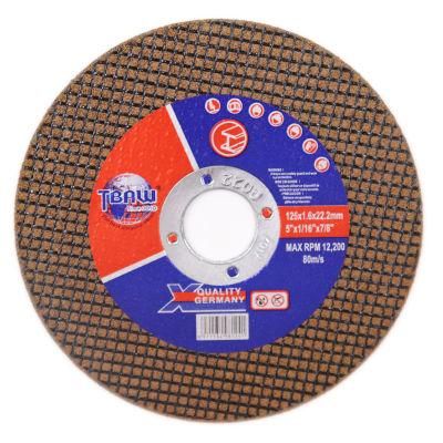 China Factory 125*1.6*22mm Metal Grinder Resin Bond Abrasive Cut off Cutting Wheel