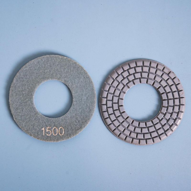 Qifeng Manufacturer Power Tools Diamond 125mm Polishing Pads with Big Hole for Marble/Granite