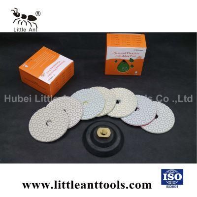 4&quot;/100mm New Hexagon Diamond Grinding Plates Hardware Tools Polishing Pad for Stone White