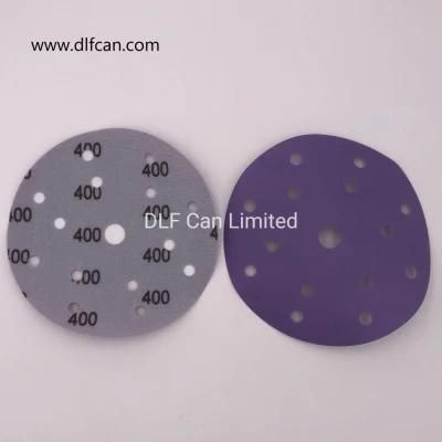 High Quality 6 Inch Purple Sanding Disc P400