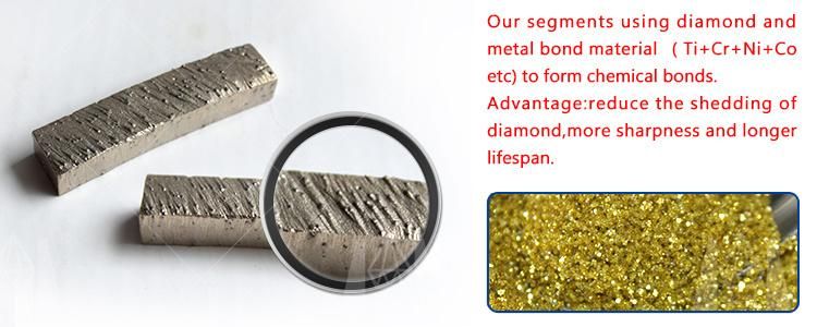 Sandwich Diamond Segments for Granite Marble Sandstone Well Cutting